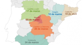 Clipmetrajes ganadores en la categoría Escuelas en las seis comunidades autónomas que han participado en la 3a edición